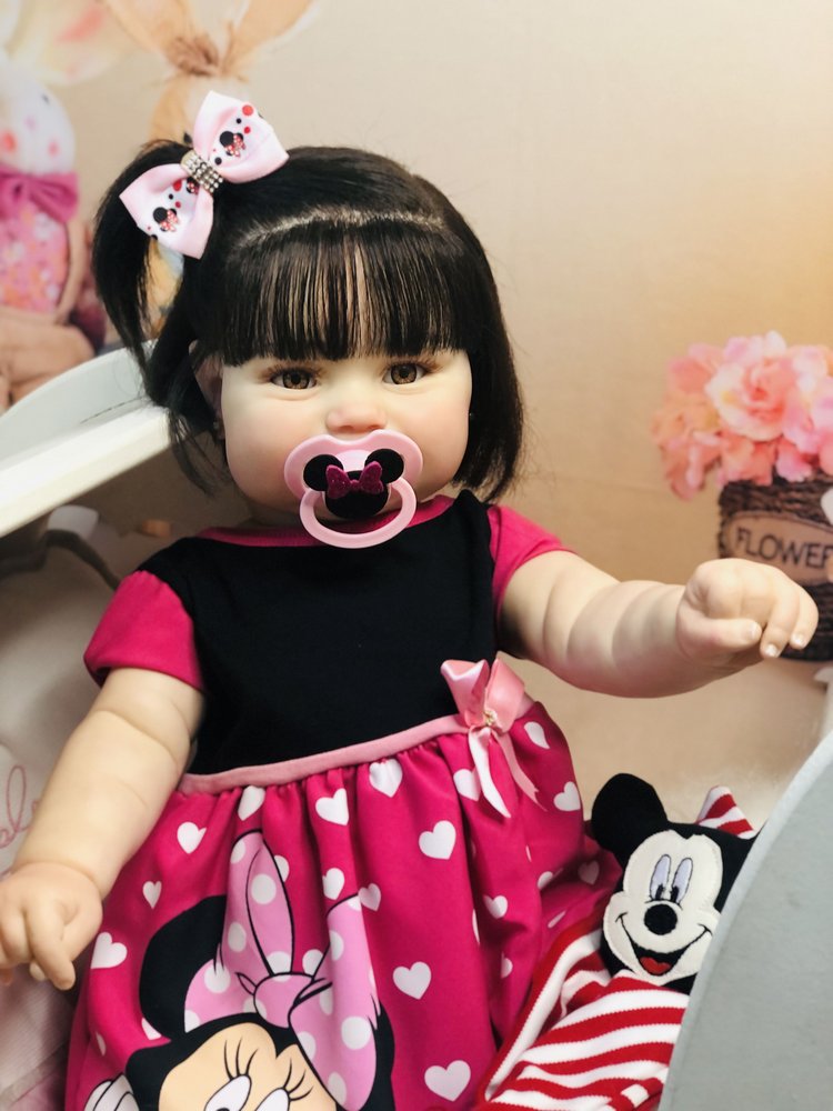 BEBÊ REBORN PRINCESINHA BABALÚ BEBEZINHA QUASE REAL COM DENTINHOS 70 CM -  Maternidade Mundo Baby Reborn